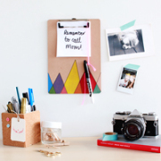 DIY | Geometric Clipboard Notice Board