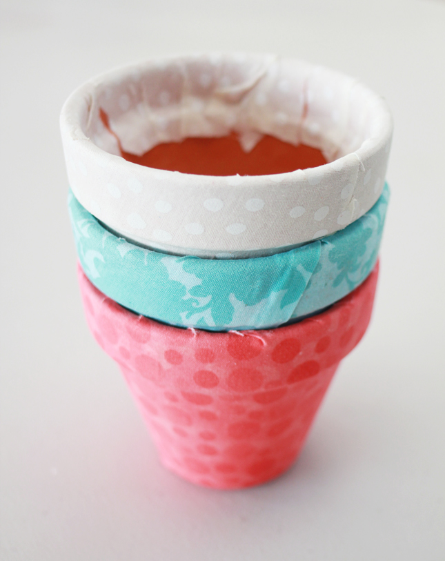 DIY Fabric Covered Flower Pots by casinositekor.highwallsblog.com for Frankie Magazine