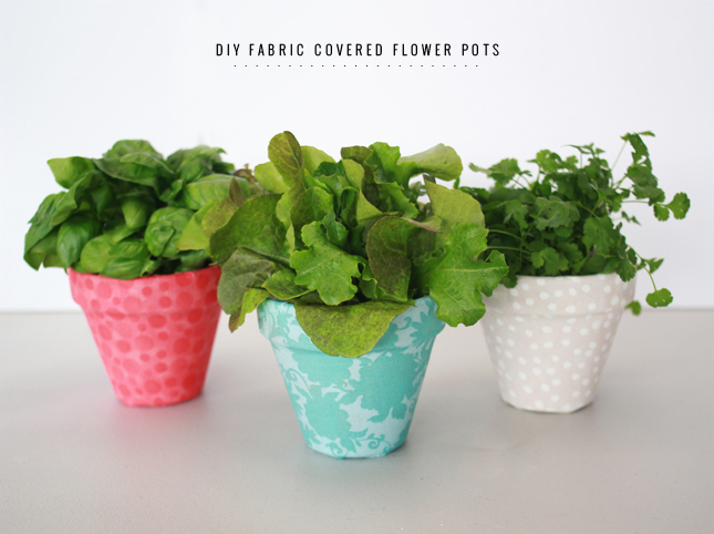 DIY Fabric Covered Flower Pots by casinositekor.highwallsblog.com for Frankie Magazine