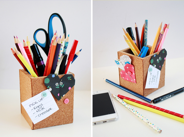 DIY |  Cork Board Pencil Box by High Walls (for Drifter & the Gypsy)