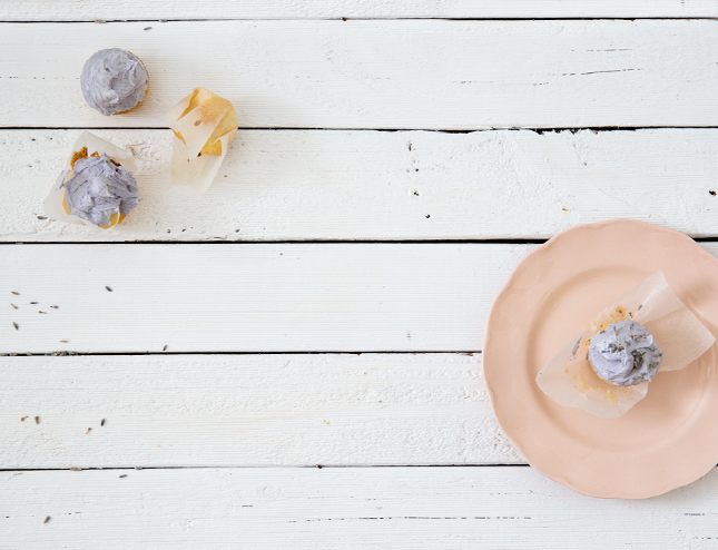Lavender Coconut Mini Cupcakes by Erika Rax (for casinositekor.highwallsblog.com)