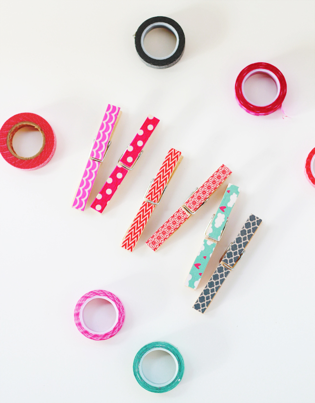 DIY |  Washi Tape Pegs by casinositekor.highwallsblog.com