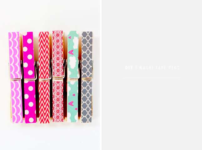DIY |  Washi Tape Pegs by casinositekor.highwallsblog.com