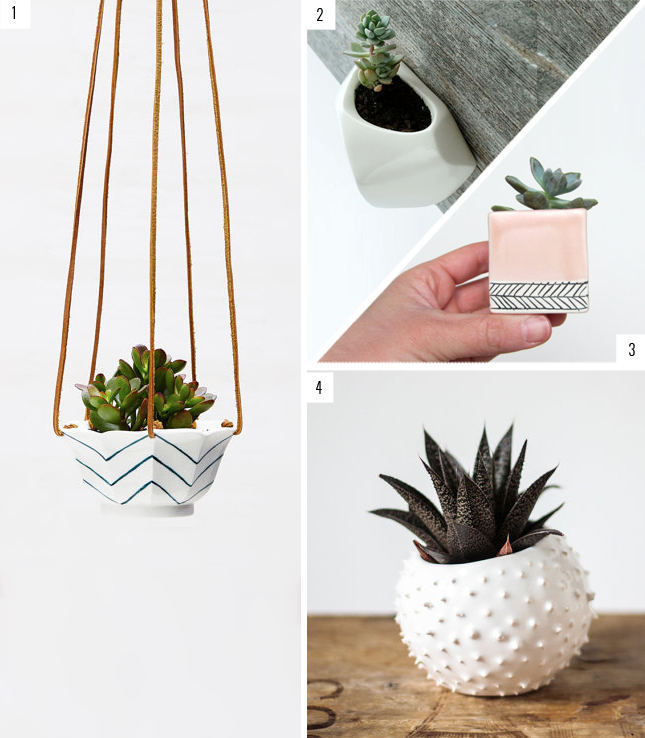 Pretty Planters from around Etsy - curated by casinositekor.highwallsblog.com