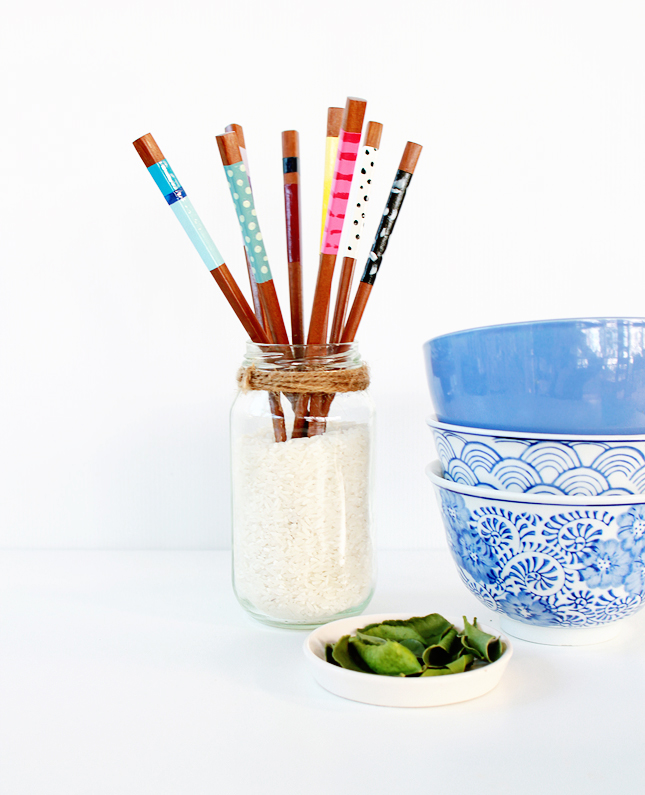 DIY Decorated Chopsticks | highwallsblog.com