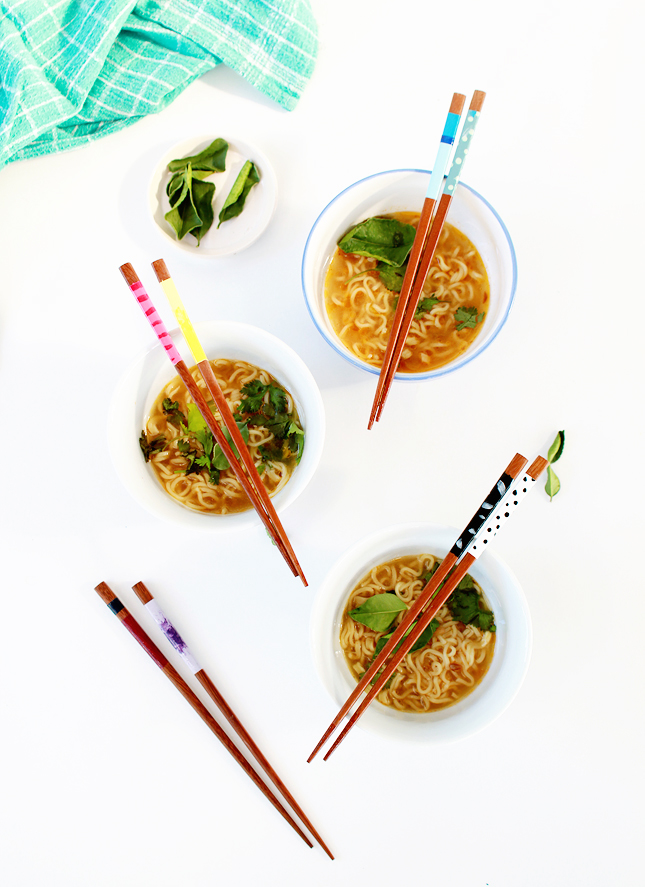 DIY Decorated Chopsticks | highwallsblog.com