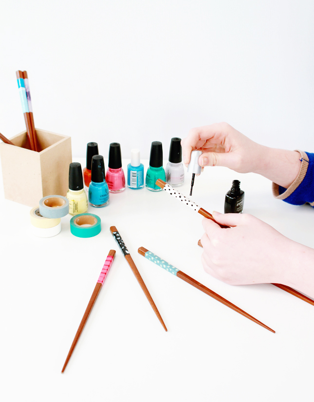 DIY Decorated Chopsticks | highwallsblog.com