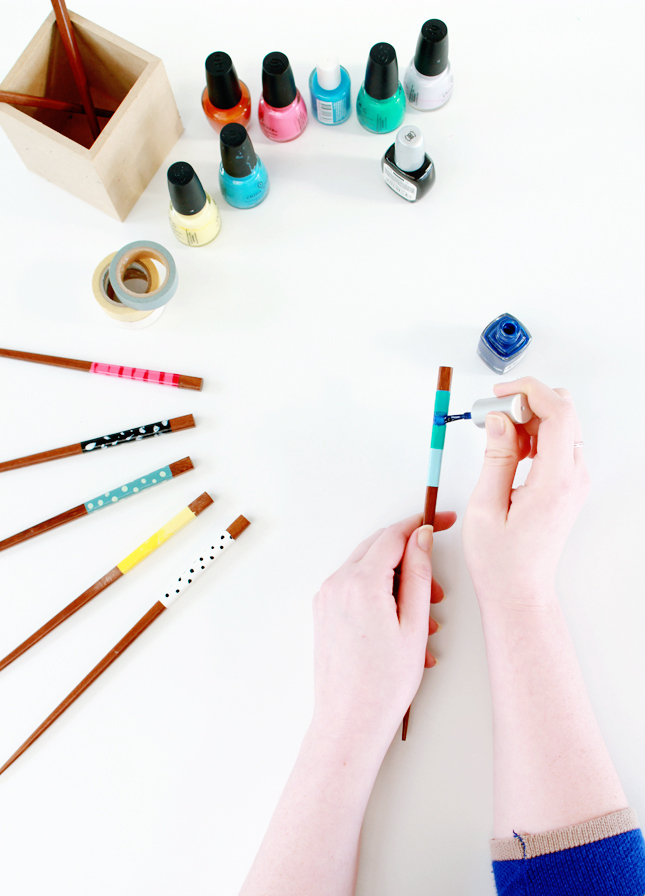 DIY Decorated Chopsticks | highwallsblog.com