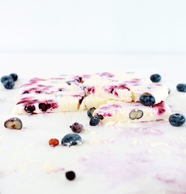 A sneaky treat that is totally healthy! Frozen Yogurt and Berry Bars! (click for the full recipe)