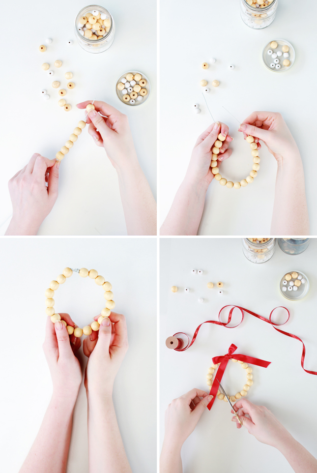 DIY Beaded Christmas Wreaths (click through for the easy steps!)