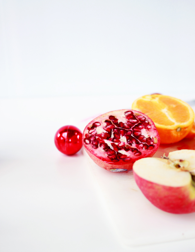 Get boozy on Christmas Day with some  Apple Cider White Sangria - it's just fancy punch!