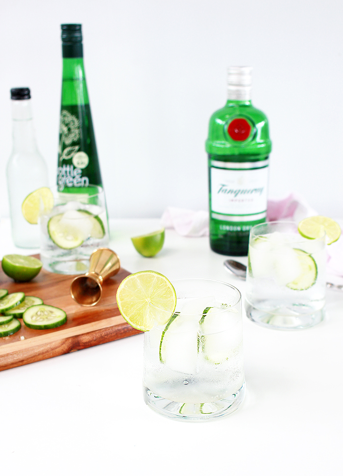 TGIW! Celebrate with a mid-week cocktail - a simple twist on an old favourite, Cucumber and Elderflower Gin & Tonic!