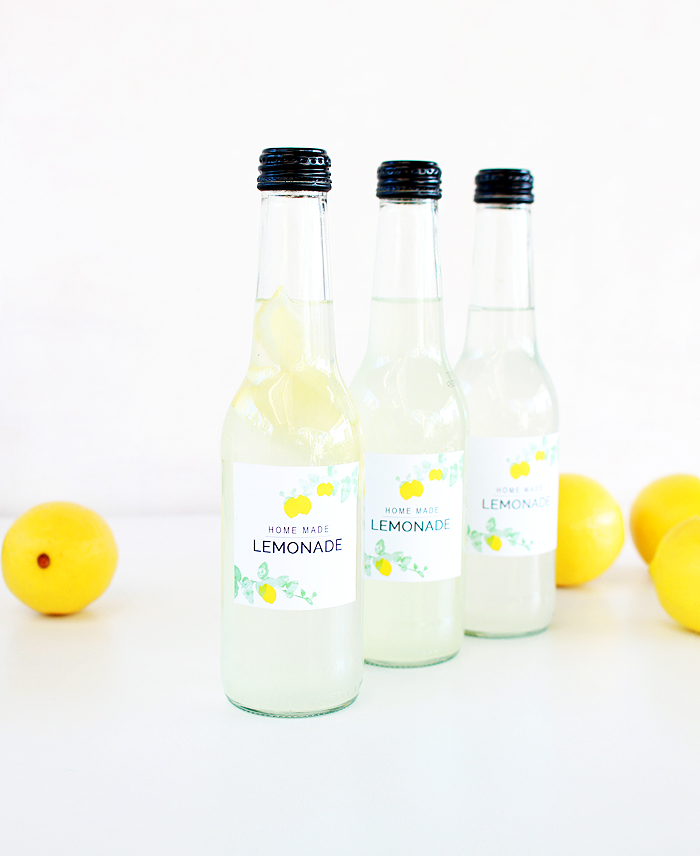 Download these FREE Lemonade Bottle Labels PLUS a recipe for the best home made lemonade!