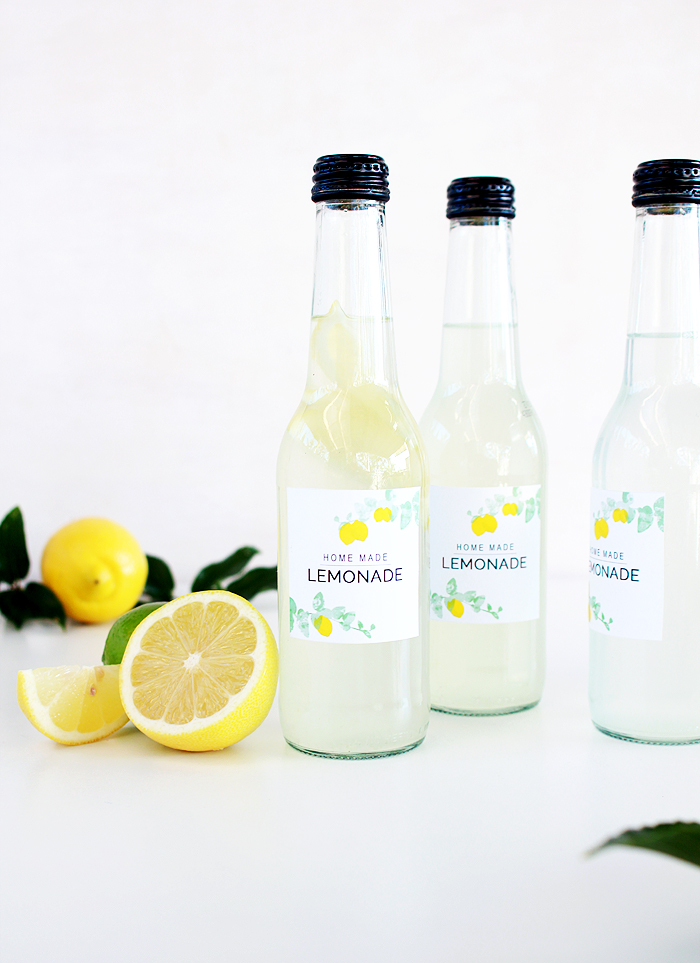 Download these FREE Lemonade Bottle Labels PLUS a recipe for the best home made lemonade!
